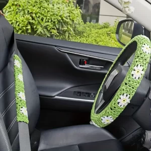 crochet a steering wheel cover