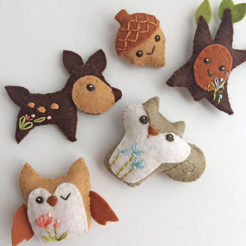 felt animal patterns