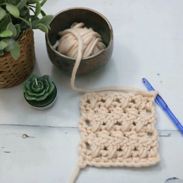 cross stitch on crochet