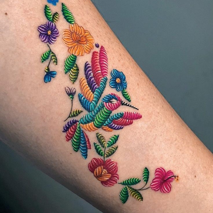 embroidery tattoo